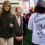 Melania Trump Protestors Mock Her ‘I Really Don’t Care’ Jacket During a Visit to Boston Hospital