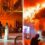 Wedding guests run in terror as huge fire erupts after couple’s first dance